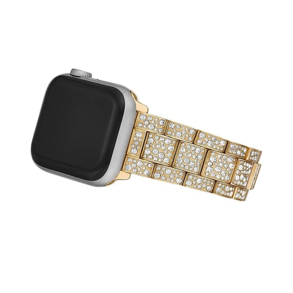 Michael Kors Apple Watch Goldtone Stainless Steel & Crystal
Bracelet - Picture 3 of 14